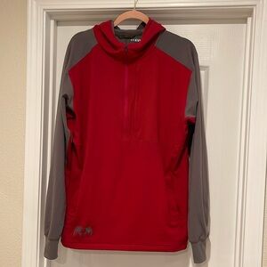 KUIU Hoodie 1/2 Zip Pullover RED GRAY Men's Size  XXL Hoodie